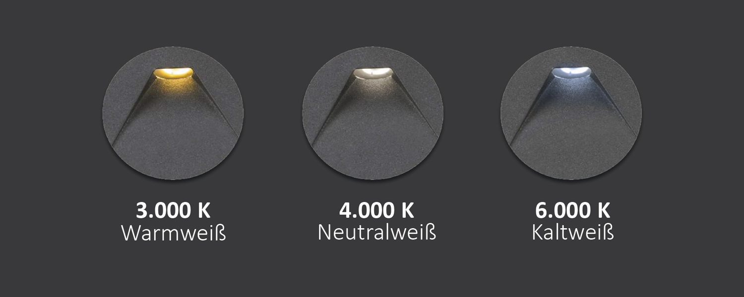 wandeinbauleuchte farbtemperatur waehlbar