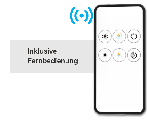fernbedienung led steuerung infrarotheizung mit lichtrahmen