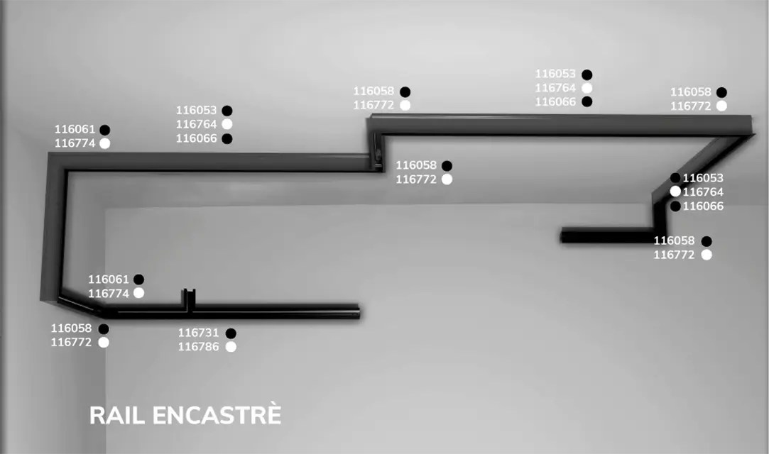 rail encastre